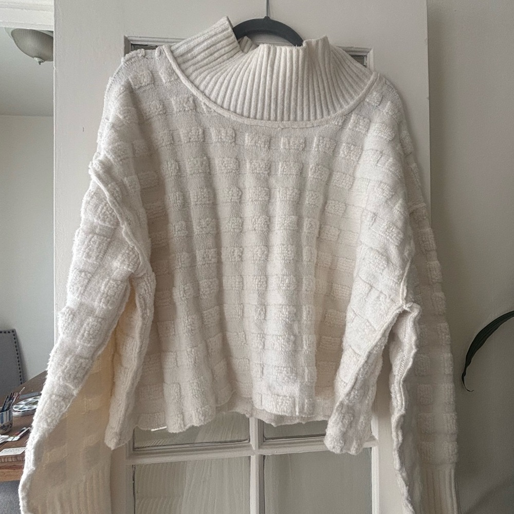Cozy White Turtleneck Sweater